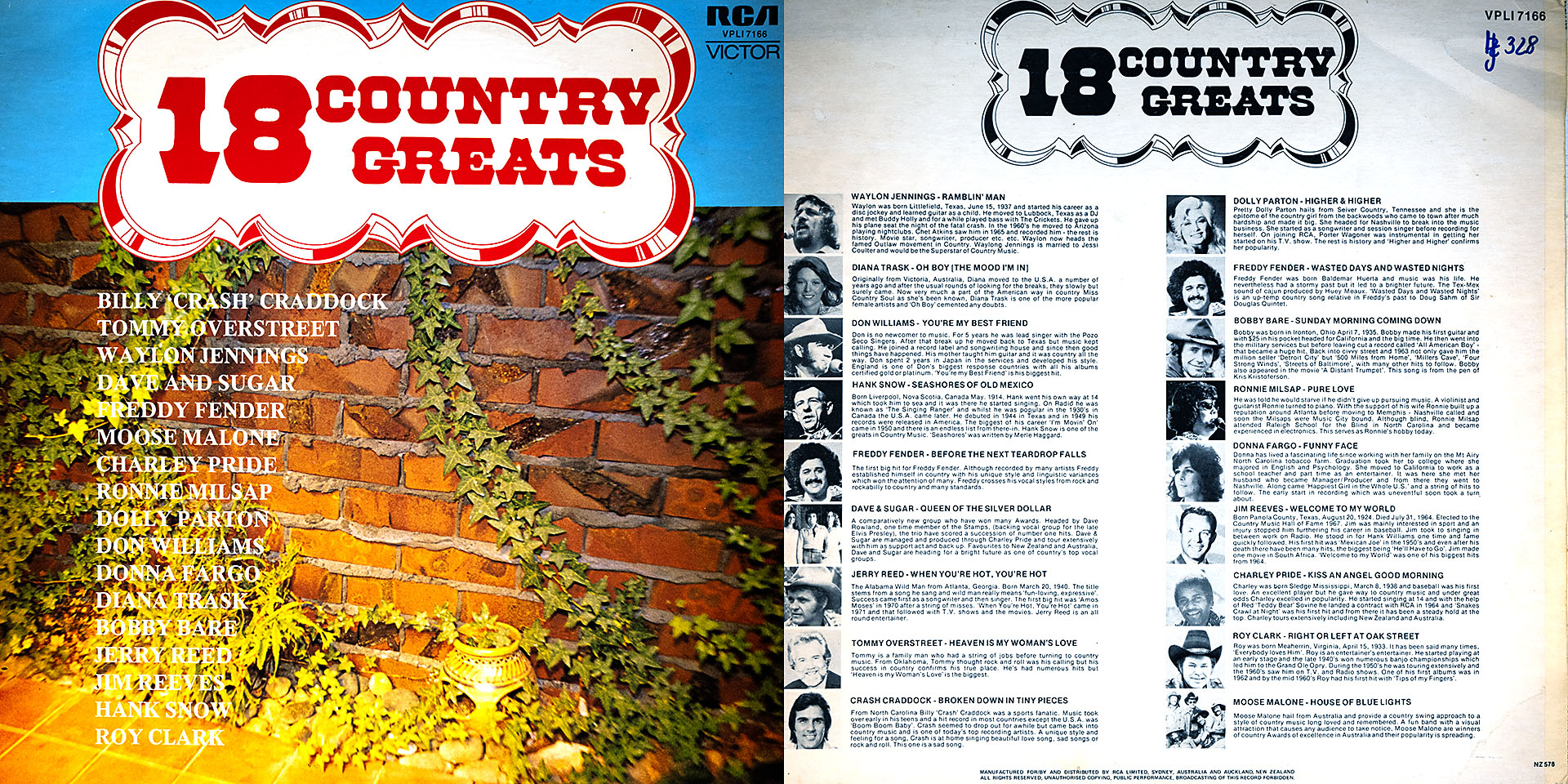 18 Country Greats - Don Williams / Dolly Parton / Roy Clark u. v. a. m.